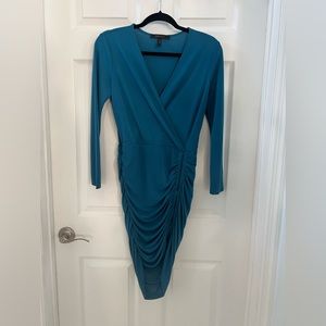 Bcbg mini dress teal blue color sz S